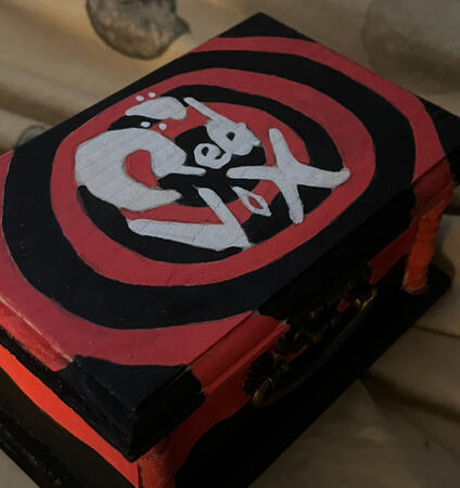 red vox themed trinket box (2023)