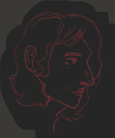 long hair crowley sketch