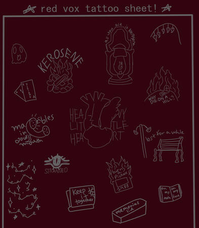red vox tattoo sheet (2023)